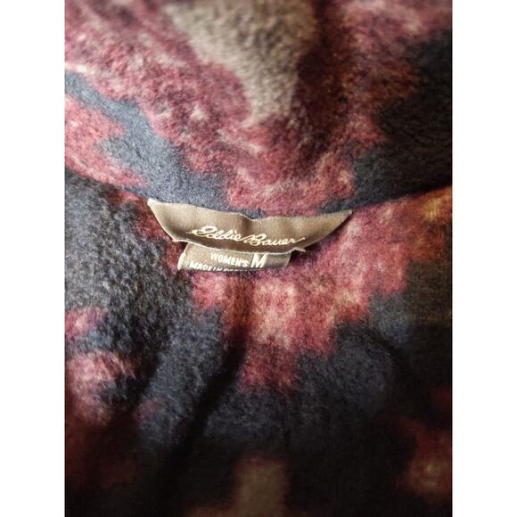 EDDIE BAUER Women's Geometric Print Quarter Zip Fleece Pullover Size M Outdoor - Picture 4 of 9